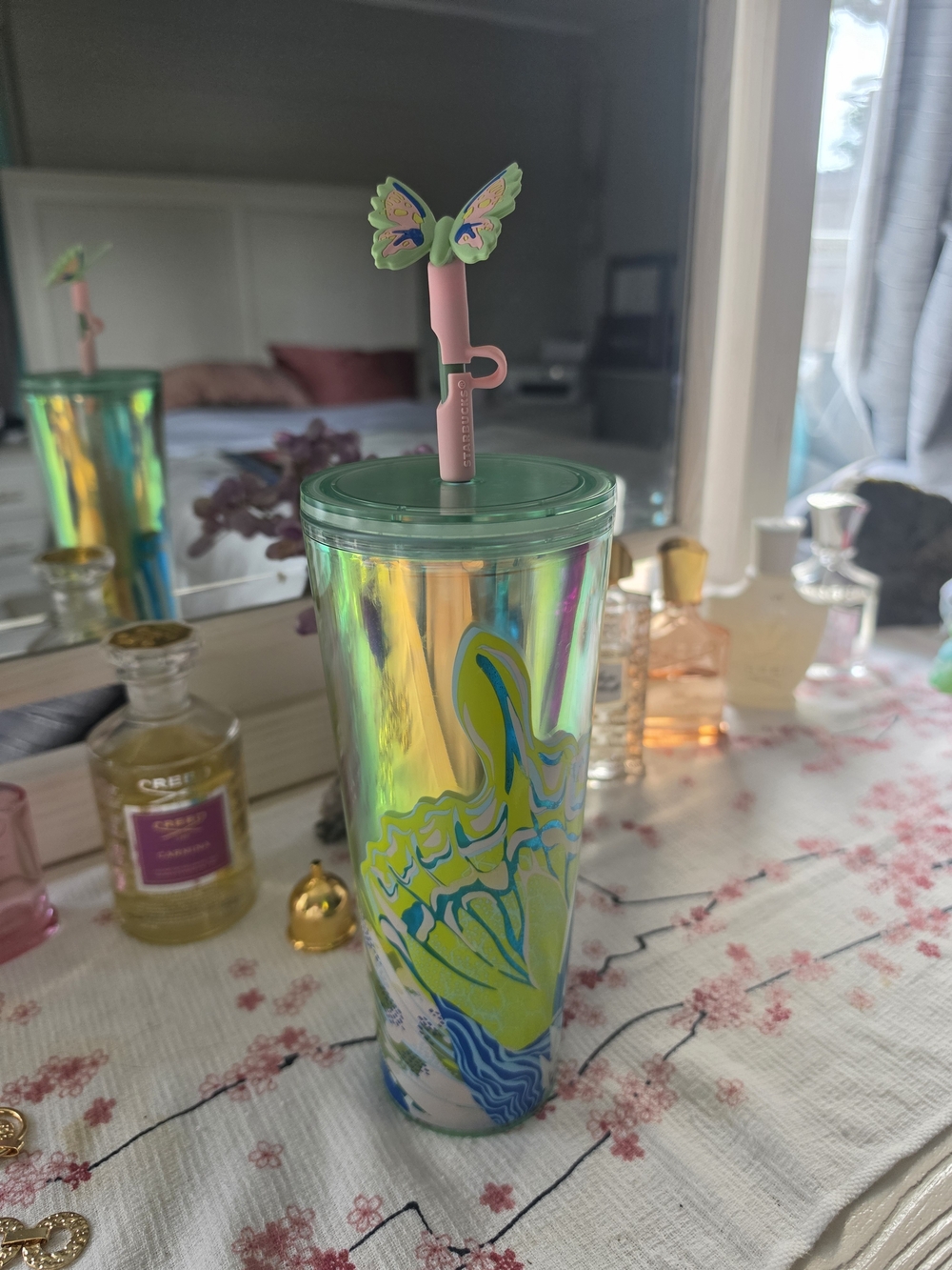Starbucks Summer 2024 Canna Lily Butterfly Tumbler